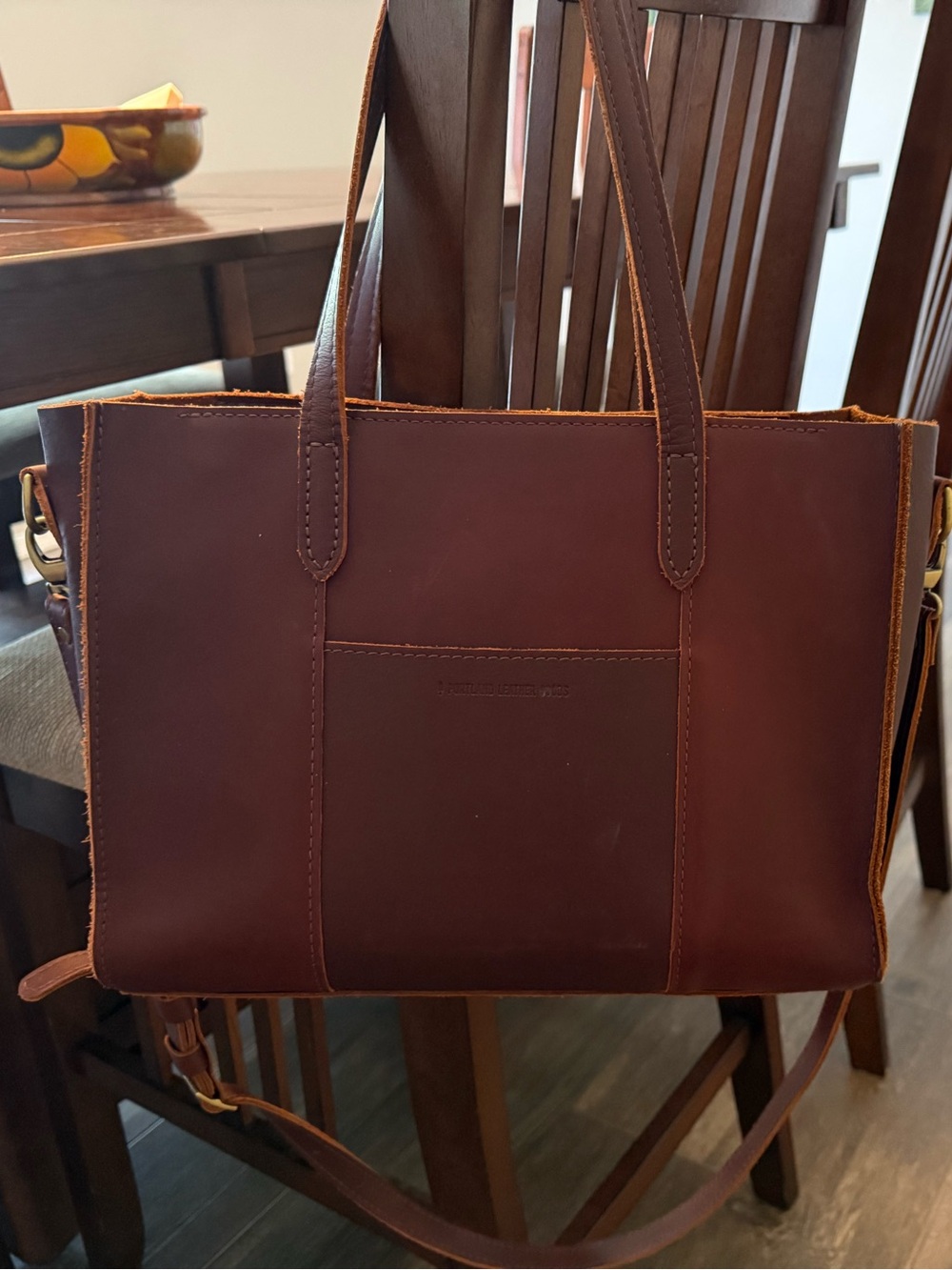 Portland Leather crossbody Tote